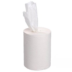 Полотенца рулонные 300м, белая макул., с центр. вытяжкой (6рул/уп) Полотенца рулонные 300м, белая макул., с центр. вытяжкой (6рул/уп)