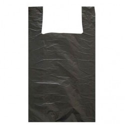 Пакет "майка" (38+18-фальцы)х68см 15мкр черная