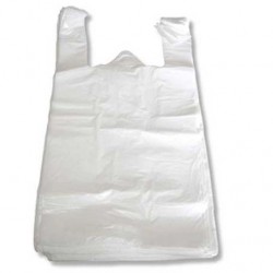 Пакет "майка" (40+20-фальцы)х64см 17мкр белый