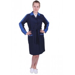 Халат "Жасмин" женский (т.синий/василек) Халат "Жасмин" женский (т.синий/василек)