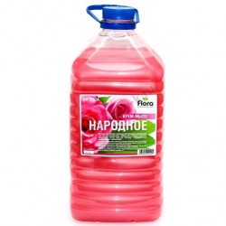 Крем-мыло жидкое с перламутром 5л "НАРОДНОЕ" (роза) Крем-мыло жидкое с перламутром 5л "НАРОДНОЕ" (роза)