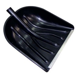 Лопата снеговая п/э "КУПЕЦ", ал/накладка, б/черенка 410х460мм