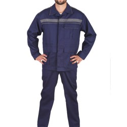 Костюм "Актуал" с брюками (т.синий/серый)