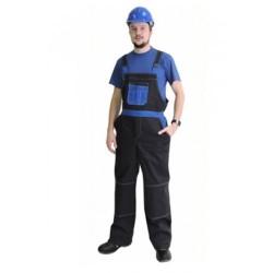 Полукомбинезон "ГРАНД" чёрный с васильковым Полукомбинезон "ГРАНД" чёрный с васильковым