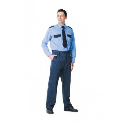 Рубашка охранника длинный рукав синяя Рубашка охранника длинный рукав синяя