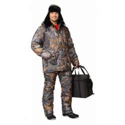 Костюм "РЫБОЛОВ" зимний: куртка, п/комб. КМФ "Темный лес"