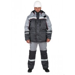 Костюм "Зимник" (т.серый/св.серый/красный) Костюм "Зимник" (т.серый/св.серый/красный)